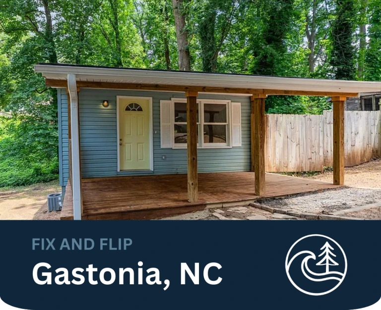 Gastonia NC renovated investment property exterior after fix and flip project